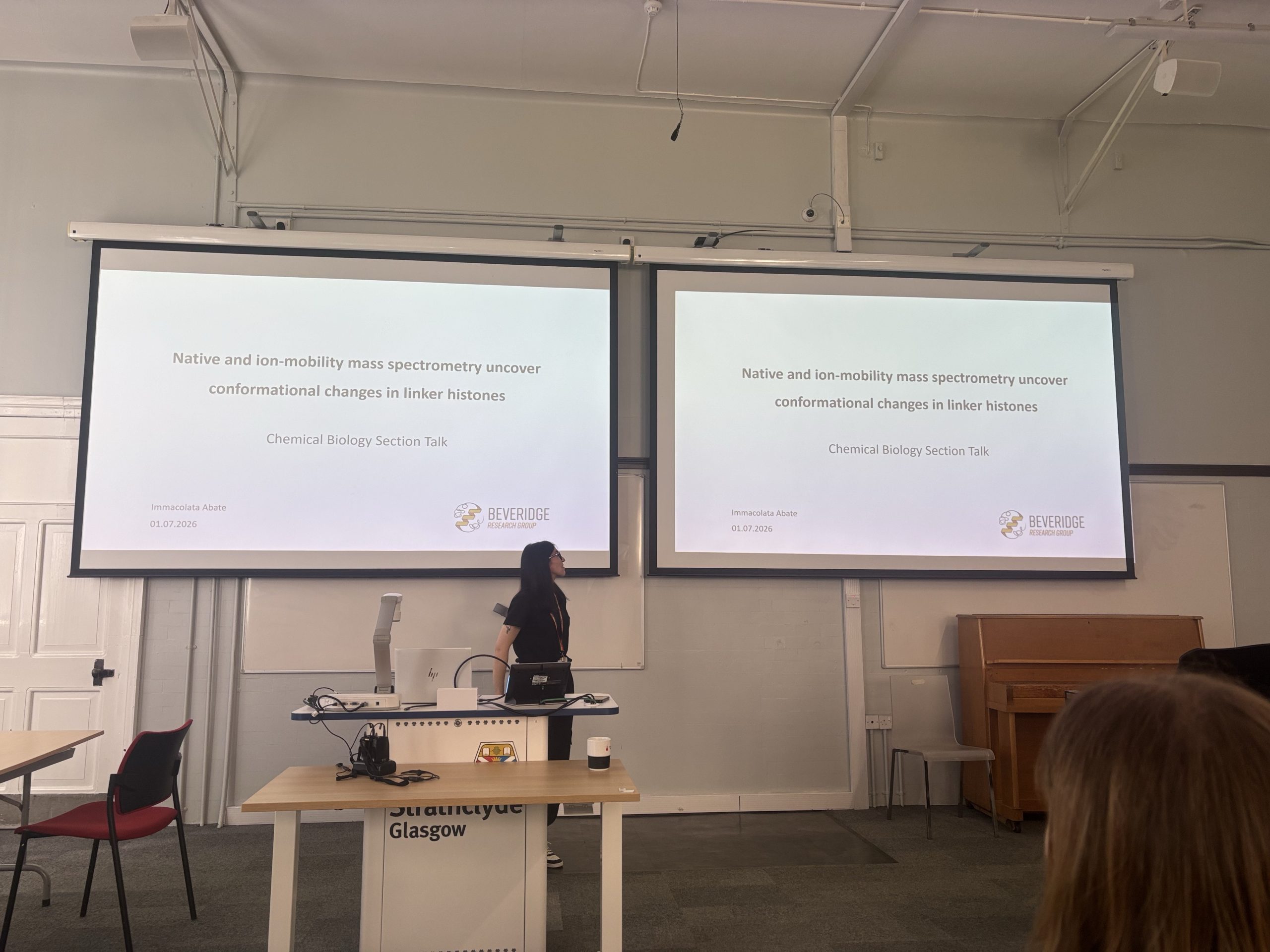 Mxolisi and Imma Present at the Chemical Biology and Medicinal Chemistry Section of the Pure and Applied Chemistry Department